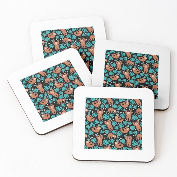 Item preview, Sloths leaf elements pattern designed and sold by SpecialGift79.