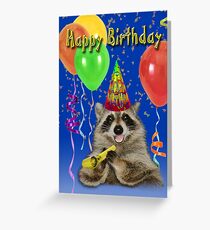 Birthday Raccoon Greeting Card