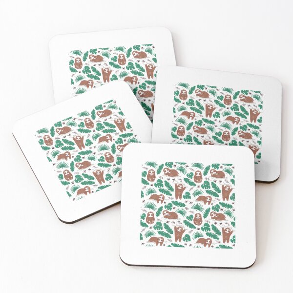 Item preview, Sloths seamless pattern leaf tropial designed and sold by SpecialGift79.