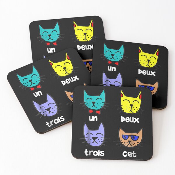 Item preview, Cute Abstract Un Deux Trois Cat French Kitty designed and sold by theoemmeline.