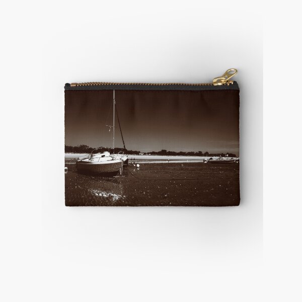 Item preview, boats laying on the beach in sepia designed and sold by FotoMahieu.