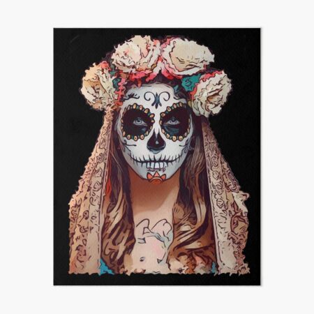 Create a Real Stitchery on Black - Pixel Art - Day of the Dead, Cinco de  Mayo, Calavera, Dia de los Muertos - Sugar Skull - Candy Skull Make Up Face  Paint