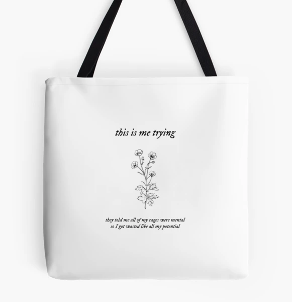 this is me trying illustration Tote Bag for Sale by