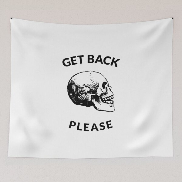 Item preview, Get Back Please Skull Social Distancing Artwork designed and sold by art-fox.