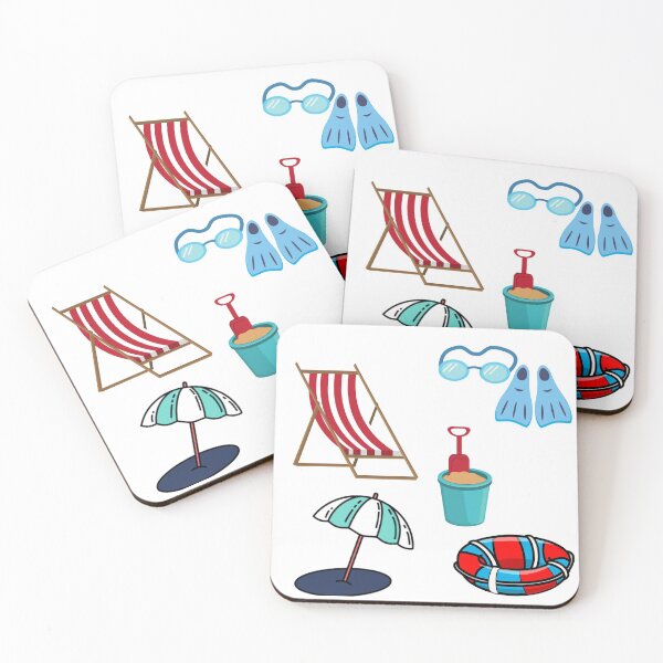 Item preview, Summer Beach Days Pack - cute - diving , umbrella, fun, sand designed and sold by Amalzaki.