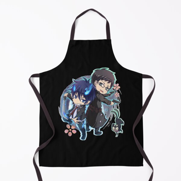 Item preview, Chibi cute rin and yukio with cat exorcist fantasy blue art designed and sold by DarylBernice.
