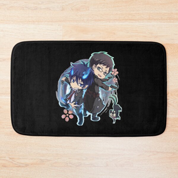 Item preview, Chibi cute rin and yukio with cat exorcist fantasy blue art designed and sold by DarylBernice.