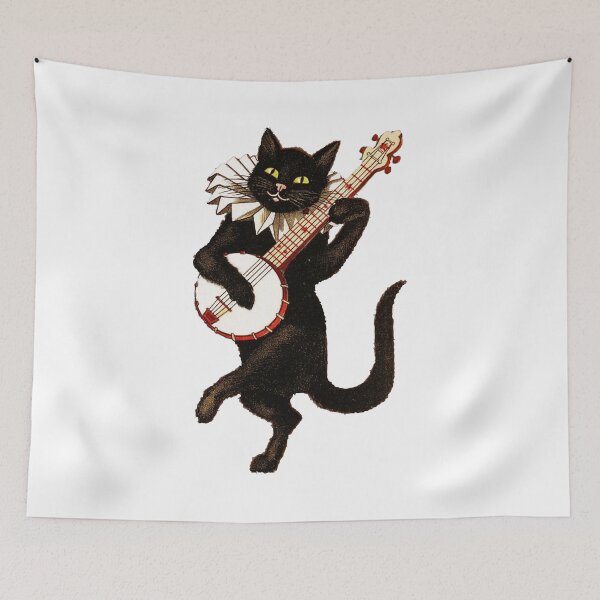 Item preview, BLACK CAT PLAYING GUITAR  designed and sold by Ahmadeshop.