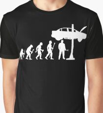 Evolution Of Man and Mechanic Funny Shirt Graphic T-Shirt