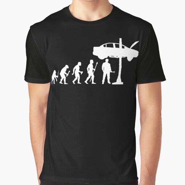 Item preview, Evolution Of Man and Mechanic Funny Shirt designed and sold by BeyondEvolved.