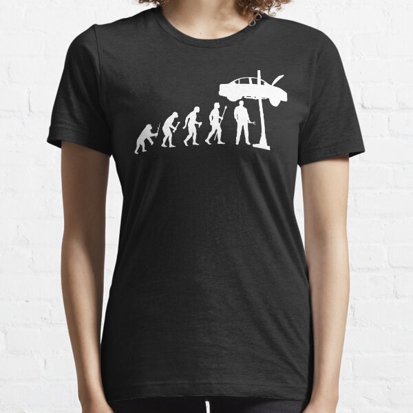 Chemise drôle Evolution Of Man and Mechanic T-shirt essentiel