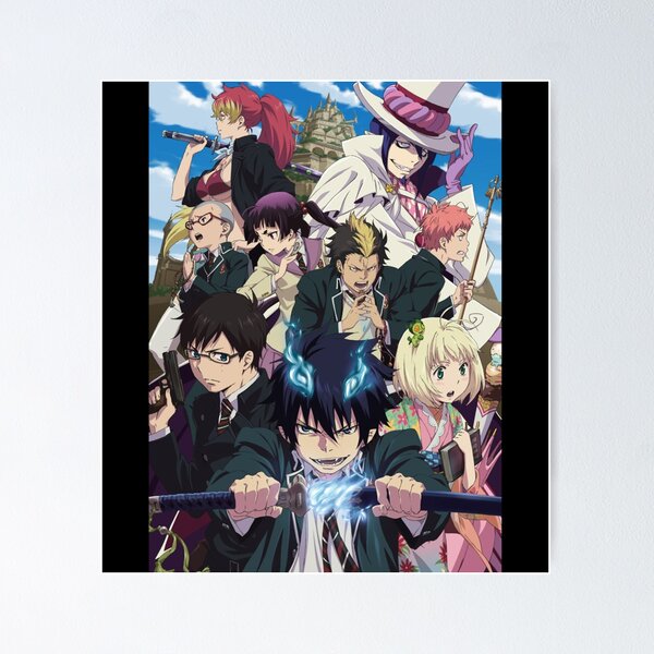 Item preview, Characters exorcist adventure anime blue poster designed and sold by DarylBernice.