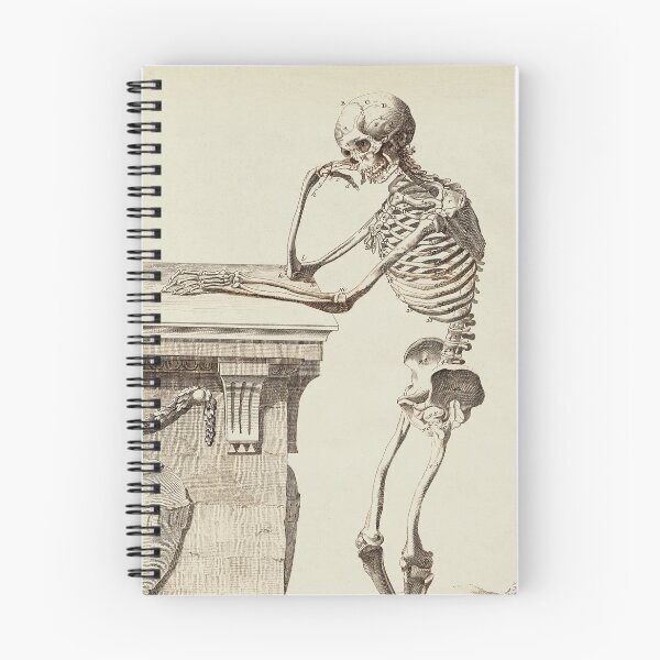 Item preview, Thoughtful Skeleton designed and sold by LeAllureVintage.