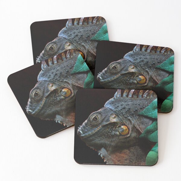 Item preview, Red Green iguana portrait designed and sold by HollyRuthven.
