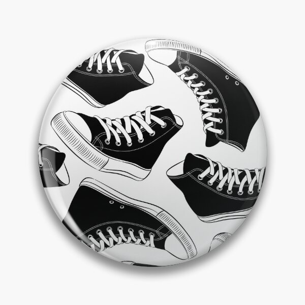 Item preview, Vector Seamless Pattern with Vintage Black White Sneakers designed and sold by Peekonet.