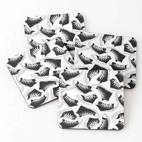 Item preview, Vector Seamless Pattern with Vintage Black White Sneakers designed and sold by Peekonet.