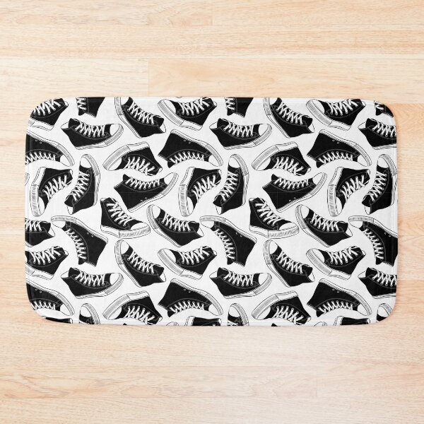 Item preview, Vector Seamless Pattern with Vintage Black White Sneakers designed and sold by Peekonet.