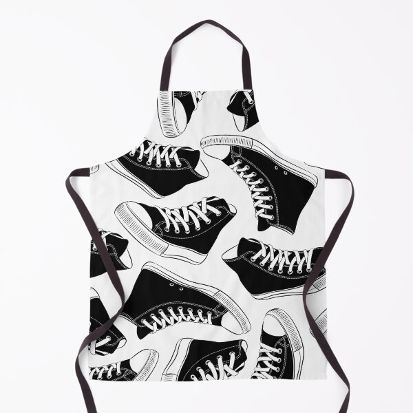 Item preview, Vector Seamless Pattern with Vintage Black White Sneakers designed and sold by Peekonet.