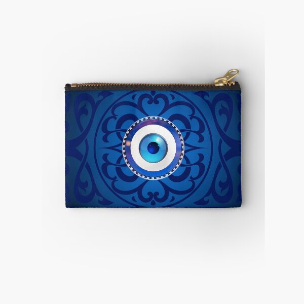 Aperçu de l'œuvre Mati Evil Eye Bleu Petites Clés Grecques créée et vendue par Yiorgos Designs.