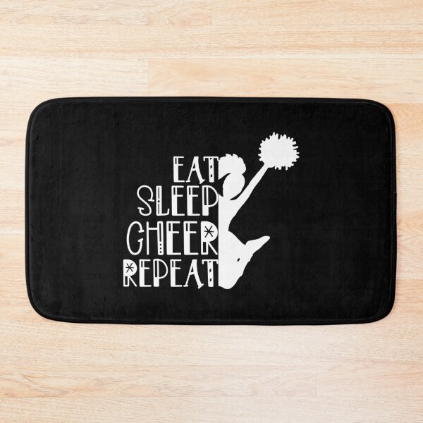 Item preview, Eat, sleep, cheer, repeat, cheerleading  designed and sold by 1DaisyChainLane.