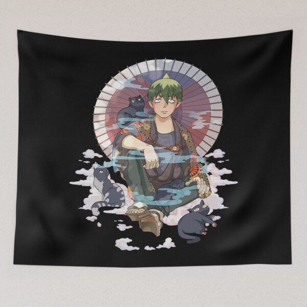 Item preview, Amaimon with cat blue fantasy exorcist anime art designed and sold by DarylBernice.