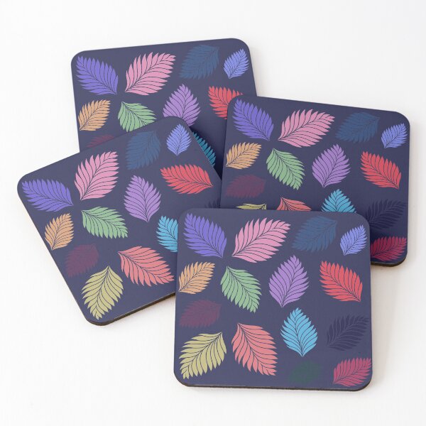 Item preview,  Tropical fallen leaves.. (Dark blue)  designed and sold by kkanchan.