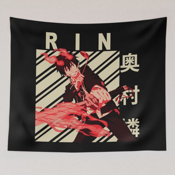 Item preview, Rin angry blue adventure exorcist anime vintage design designed and sold by DarylBernice.