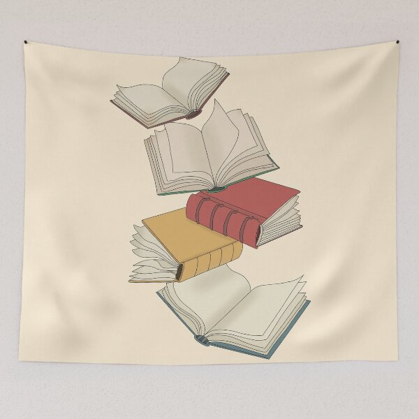 Item preview, Magic Books Flying for Booklovers addicted to reading designed and sold by MadaFaCose.
