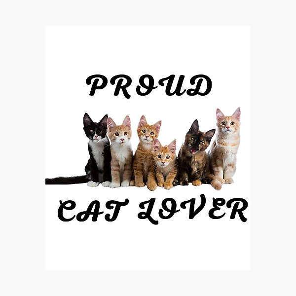 Item preview, Proud Cat Lover | Funny | Gifts | Men's | Women's | Boys | Girls designed and sold by BarvinWayne.