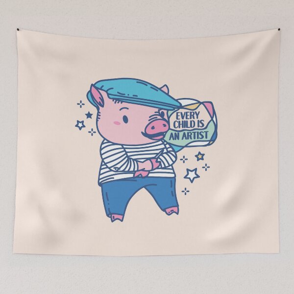 Item preview, Funny Animal Artist pun Pablo Pigcasso with quote  designed and sold by SPIRIMAL.