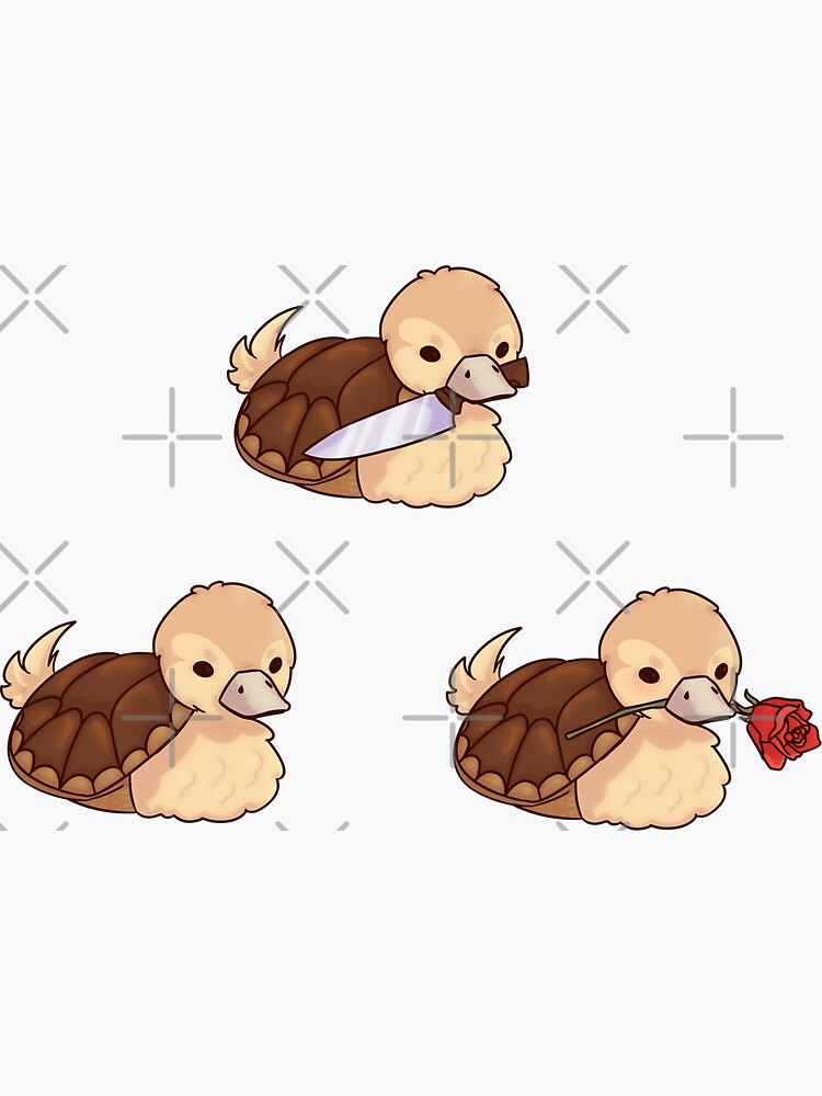 Aperçu 3 sur 3. Sticker avec l'œuvre Ensemble de canards tortues ATLA créée et vendue par Zolzo.