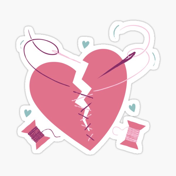 Mending Heart Stickers for Sale