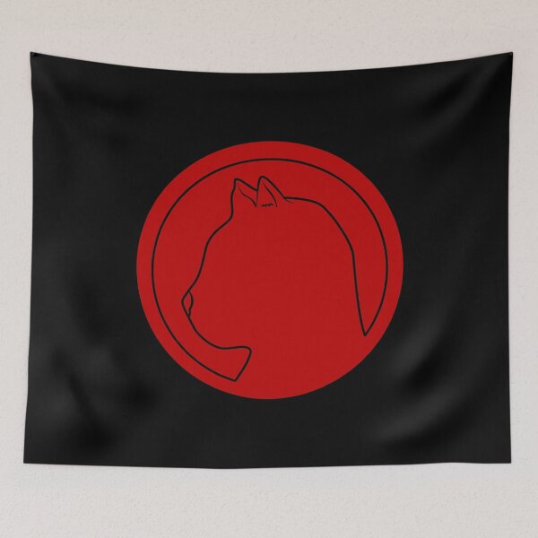 Item preview, Cat Silhouette in the Red Sun Culture T-Shirt Cool Design Tee designed and sold by LJ4EVER.