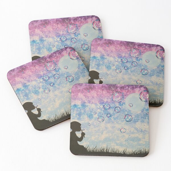 Item preview, Evening Bubbles, Moonlight Bubbles, Abstract painting  designed and sold by Lauren McMillan.