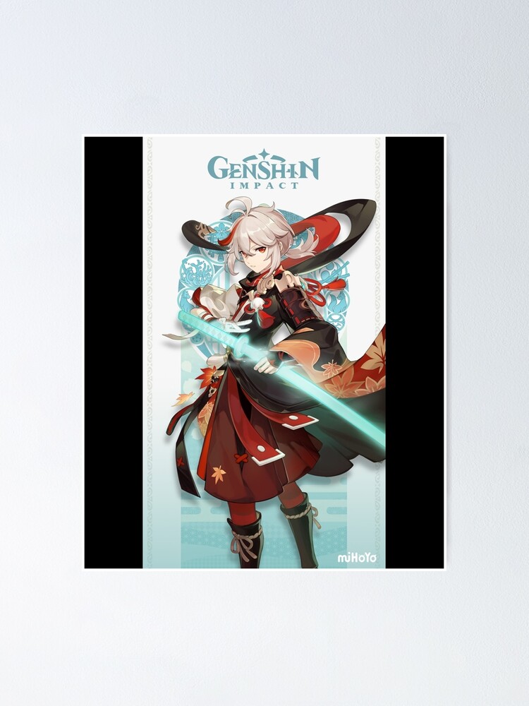 Kazuha Card Genshin Impact Poster For Sale By Malaniaa Redbubble 