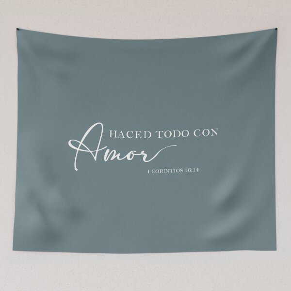 Item preview, Haced todo con amor, Spanish Christian Quote designed and sold by Aryam Quotes.
