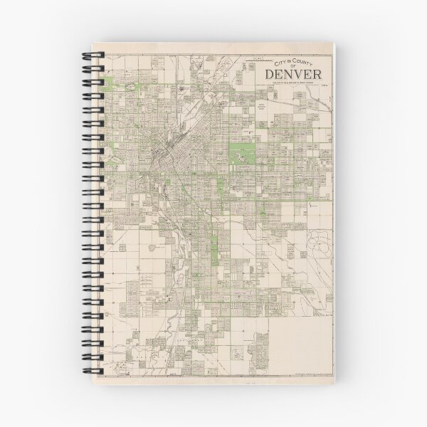Item preview, Old Denver CO Map (1908) Vintage Colorado State Capital City & Street Atlas designed and sold by BravuraMedia.