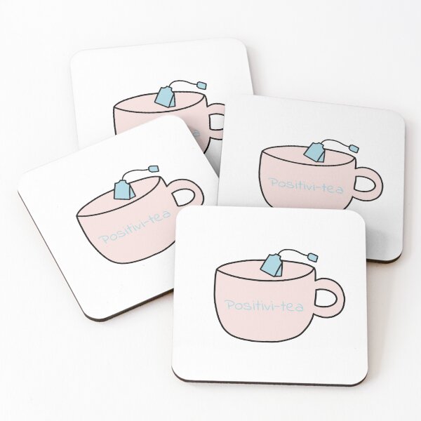 Item preview, Positivi-tea, mug sticker designed and sold by Doodlingk.