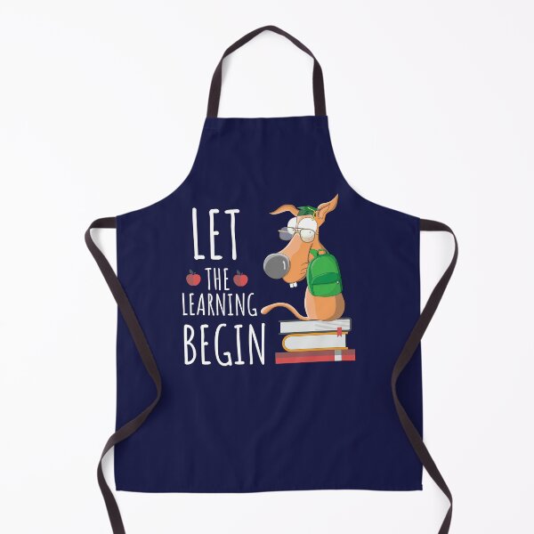 Item preview, Let the Learning Begin Funny Student Dog Back to School First Day of School ( white text) designed and sold by dass-art.