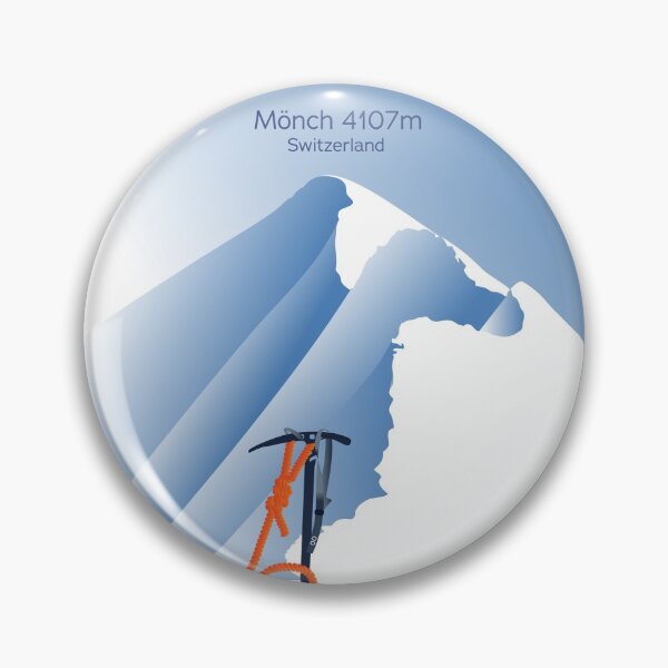 Item preview, Poster of the Alps Mönch summit Switzerland mountaineering ice axe  designed and sold by leewarddesign.