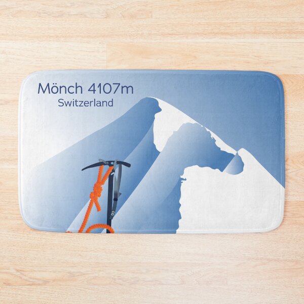Item preview, Poster of the Alps Mönch summit Switzerland mountaineering ice axe designed and sold by leewarddesign.