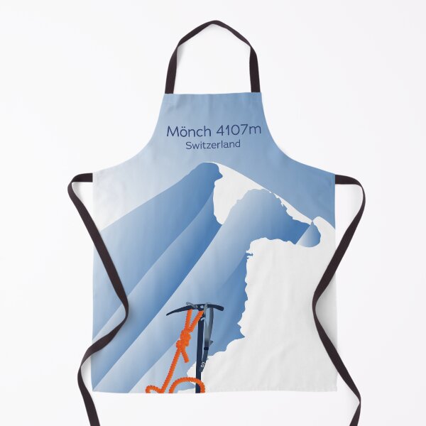 Item preview, Poster of the Alps Mönch summit Switzerland mountaineering ice axe designed and sold by leewarddesign.