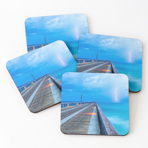 Item preview, Lightning At Navarre Beach Pier designed and sold by mljdwhite.