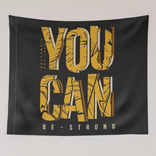 Item preview, You Can Be Strong Slogan Abstract Graphic T-shirt Typography Design Vector Illustration designed and sold by Peekonet.