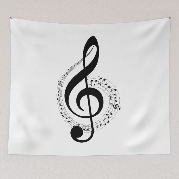 Item preview, Clave de sol negra de agudos musical designed and sold by FlyAndBuy.