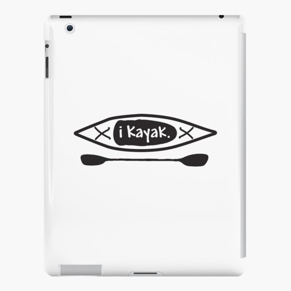 iKayak - Kayak and paddle black and white illustration iPad Snap Case