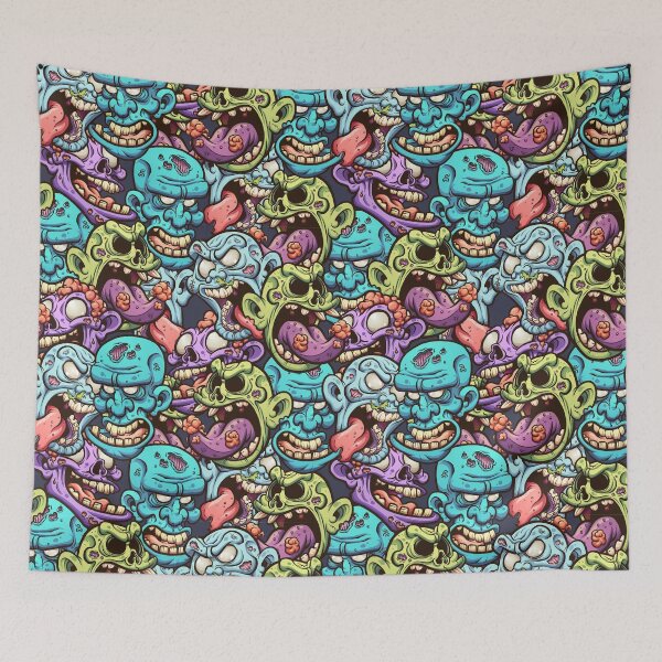 Item preview, Zombie Heads Pattern designed and sold by Peekonet.
