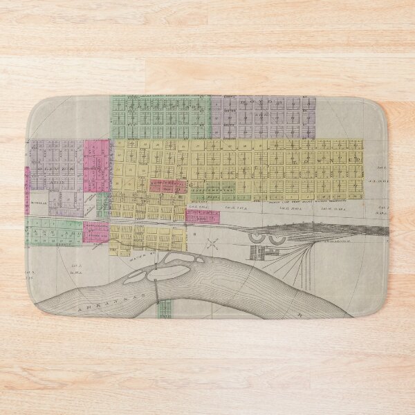 Item preview, Old Dodge City KS Map (1887) Vintage Cowboy Capital of The World Atlas designed and sold by BravuraMedia.