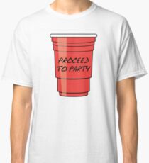 Camiseta clásica Proceda a la fiesta