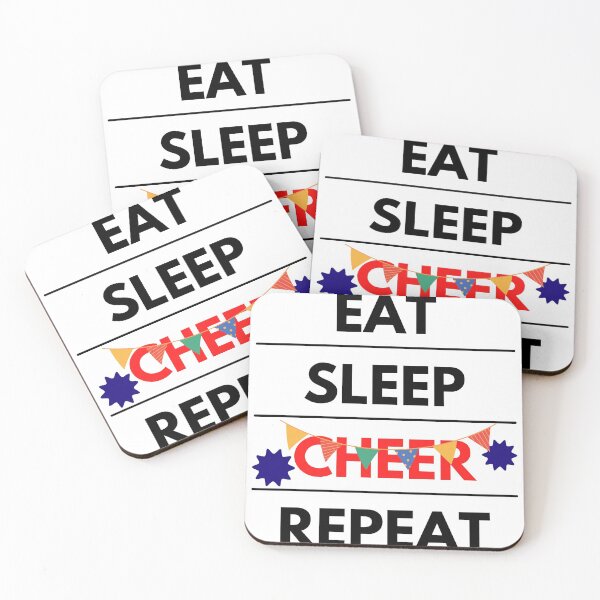 Item preview, eat sleep cheer repeat designed and sold by Hoffman-Design.